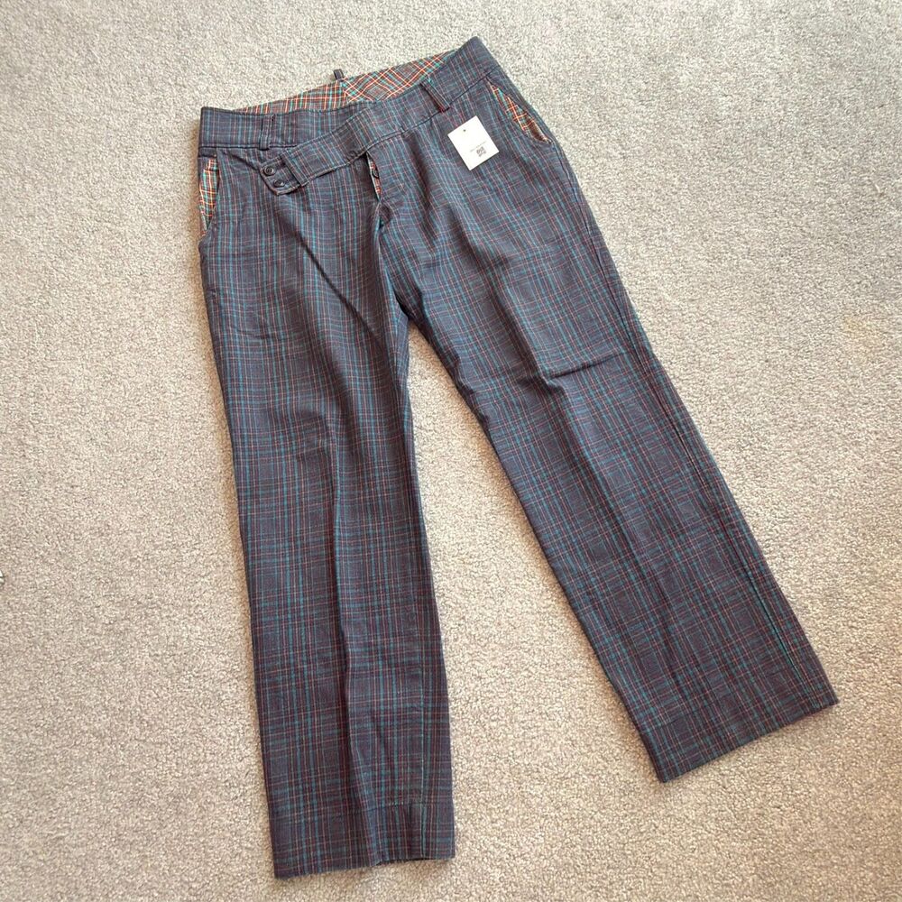 # Vivenne Westwood Man London Asymmetrical Tartan Trousers Cotton Vintage MEDIUM